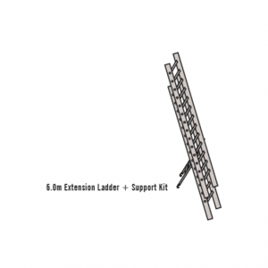 Aluminium Mobile Scaffold Extension Ladder with Support 4.8m