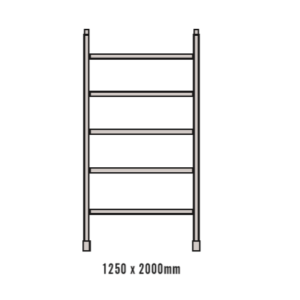 2.0M Five Rung Wide Frame for Double Width Mobile Scaffold