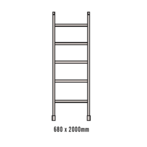 2.0M Five Rung Narrow Frame for Single Width Mobile Scaffold